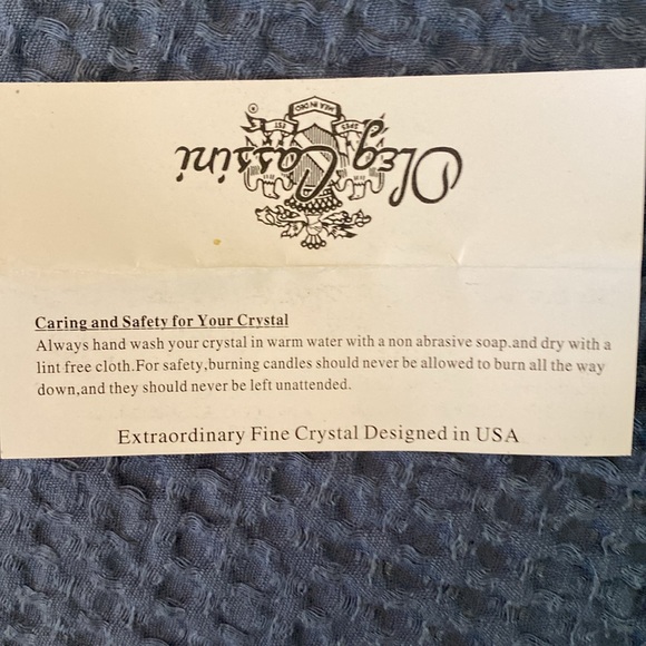 VINTAGE COLLECTIBLE NWB Oleg Cassini Crystal Bubble Votive Candle Holder - Picture 7 of 12